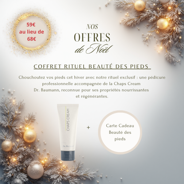 idée cadeau pour Noël, offrir un soin pédicure pour les pieds très secs en institut de beauté à Marseille 13008